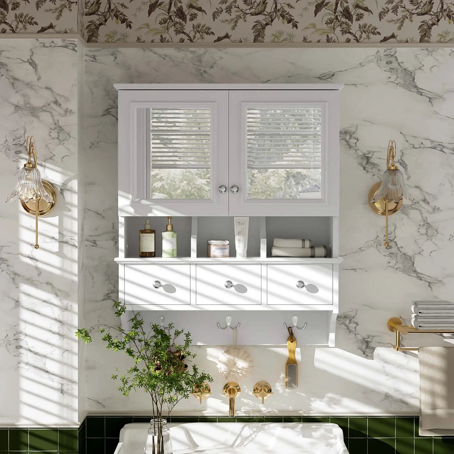 Modern Bathroom Mirror Cabinet With Drawers