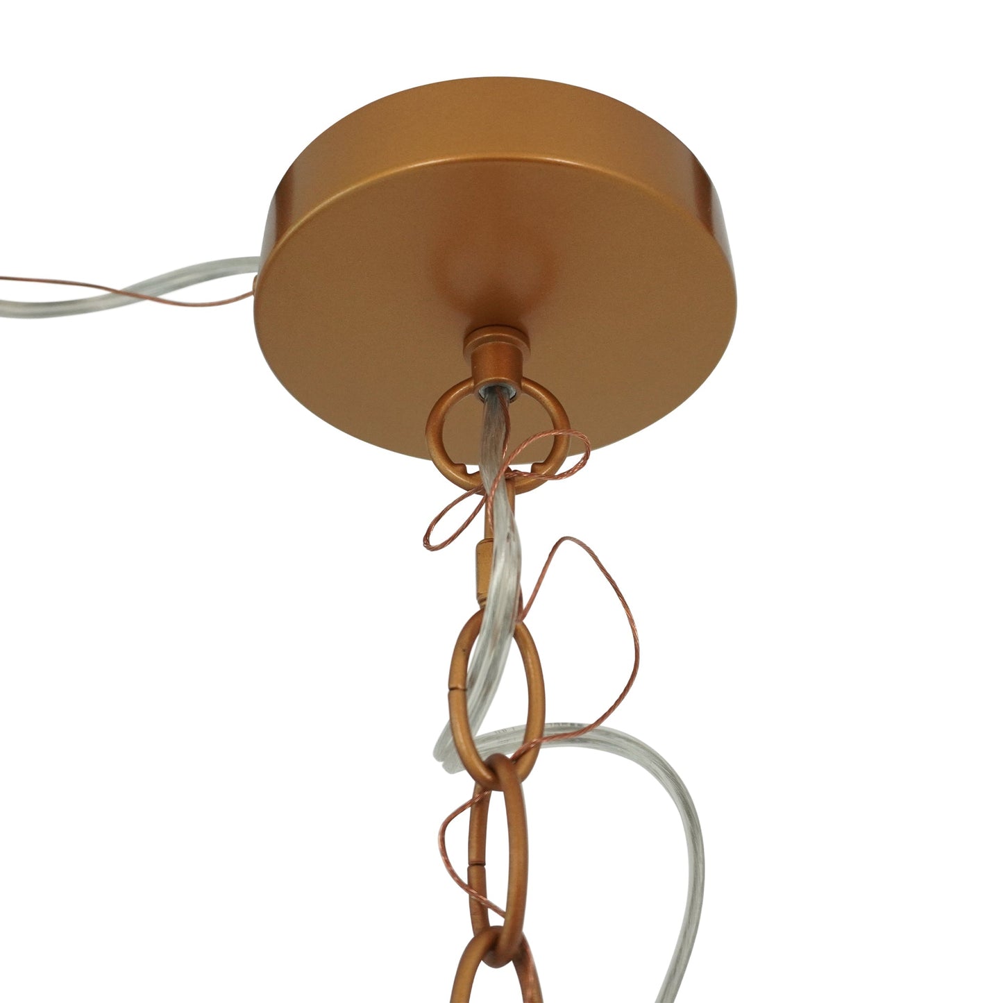 Delphi Pendant Lamp Coarse by HouseOfZazla; copper canopy with copper and gray cords on Tampa Home & Garden Store