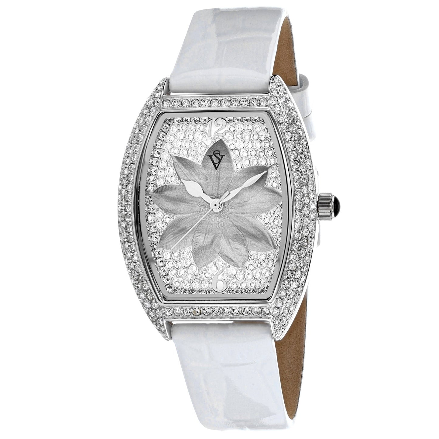Women's Lotus watch by Bids.com Christian Van Sant, diamond-studded silver case on Tampa Home & Garden Store