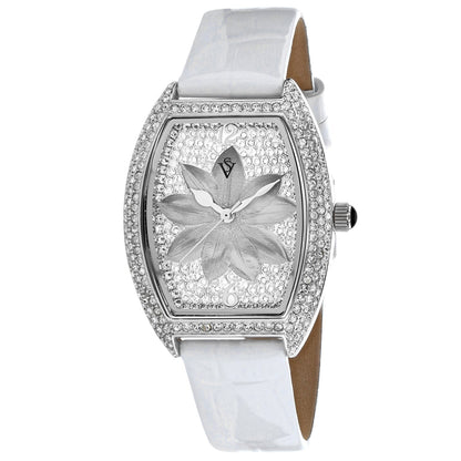 Women's Lotus watch by Bids.com Christian Van Sant, diamond-studded silver case on Tampa Home & Garden Store