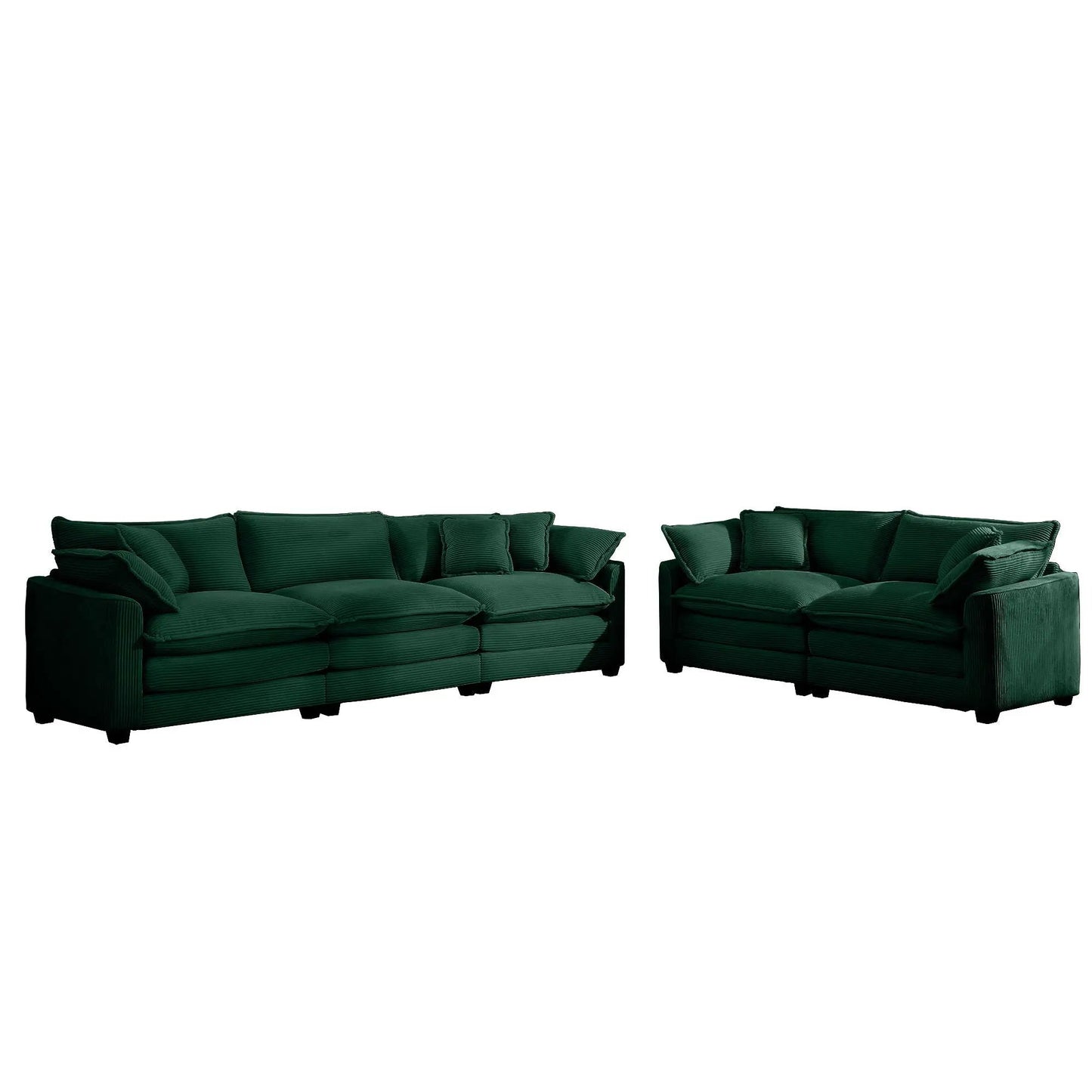 Elegant Sectional Sofa Set with Deep Seats
