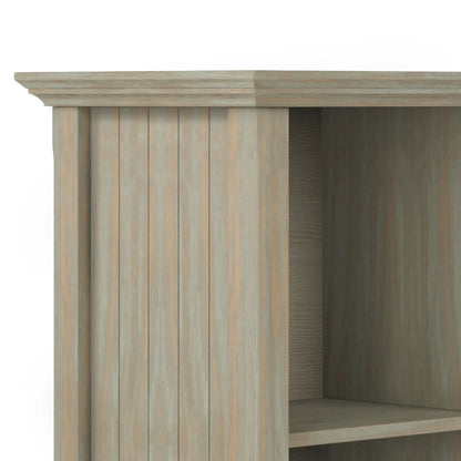 Acadian cube storage unit in pale wood with vertical slats by Unique Piece Furniture on Tampa Home & Garden Store