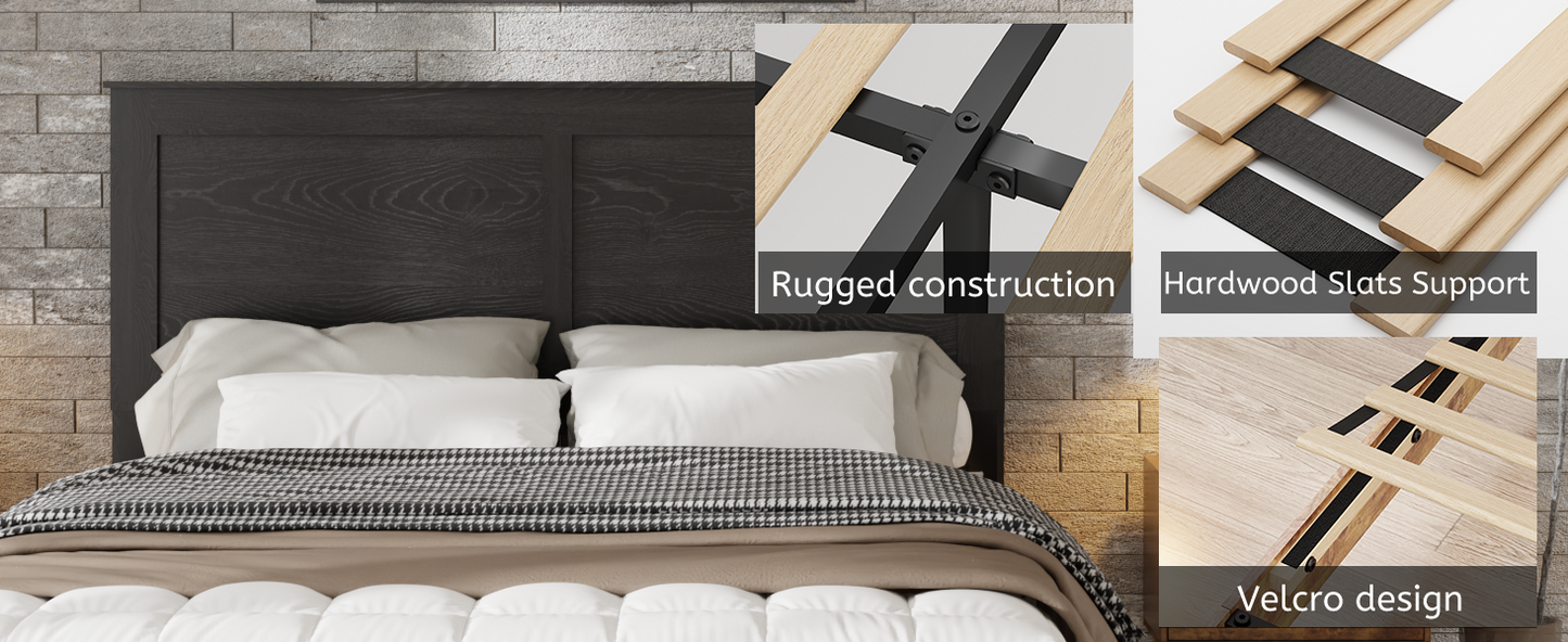 Full Size Sturdy Wooden Platform Bed Frame