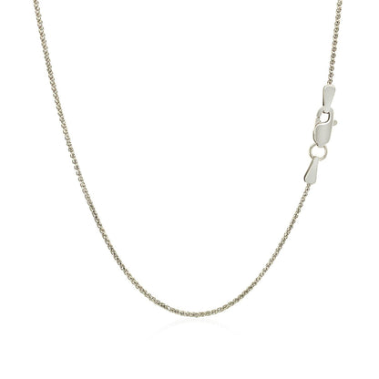 14k white gold diamond-cut round wheat chain necklace 1.0mm by Bids.com on Tampa Home & Garden Store