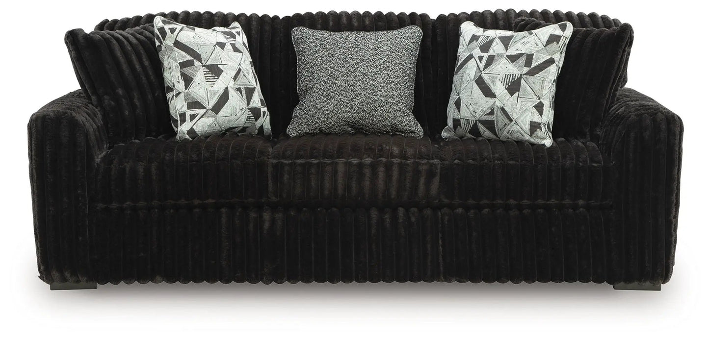 Midnight Madness Corduroy Sofa for Cozy Comfort