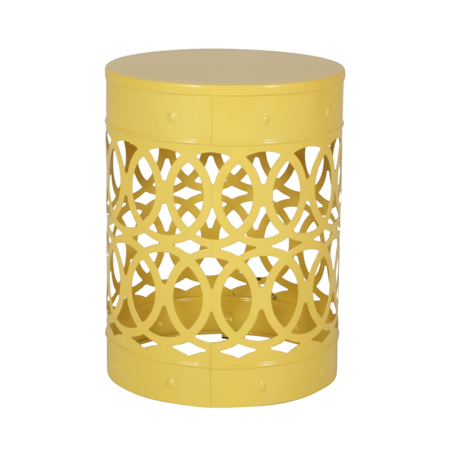 Outdoor Metal Side Tables Set of Two for Patio