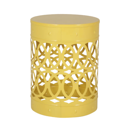 Outdoor Metal Side Tables Set of Two for Patio