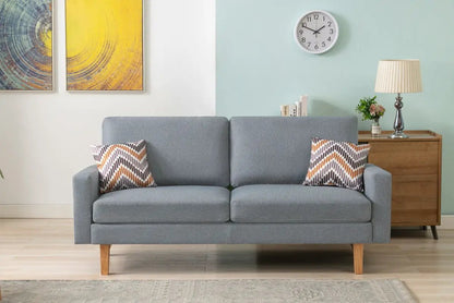Bahamas Minimalistic Sofa With 2 Throw Pillows