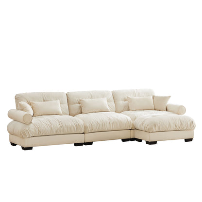 Oversized Modular Sofa with Movable Ottoman