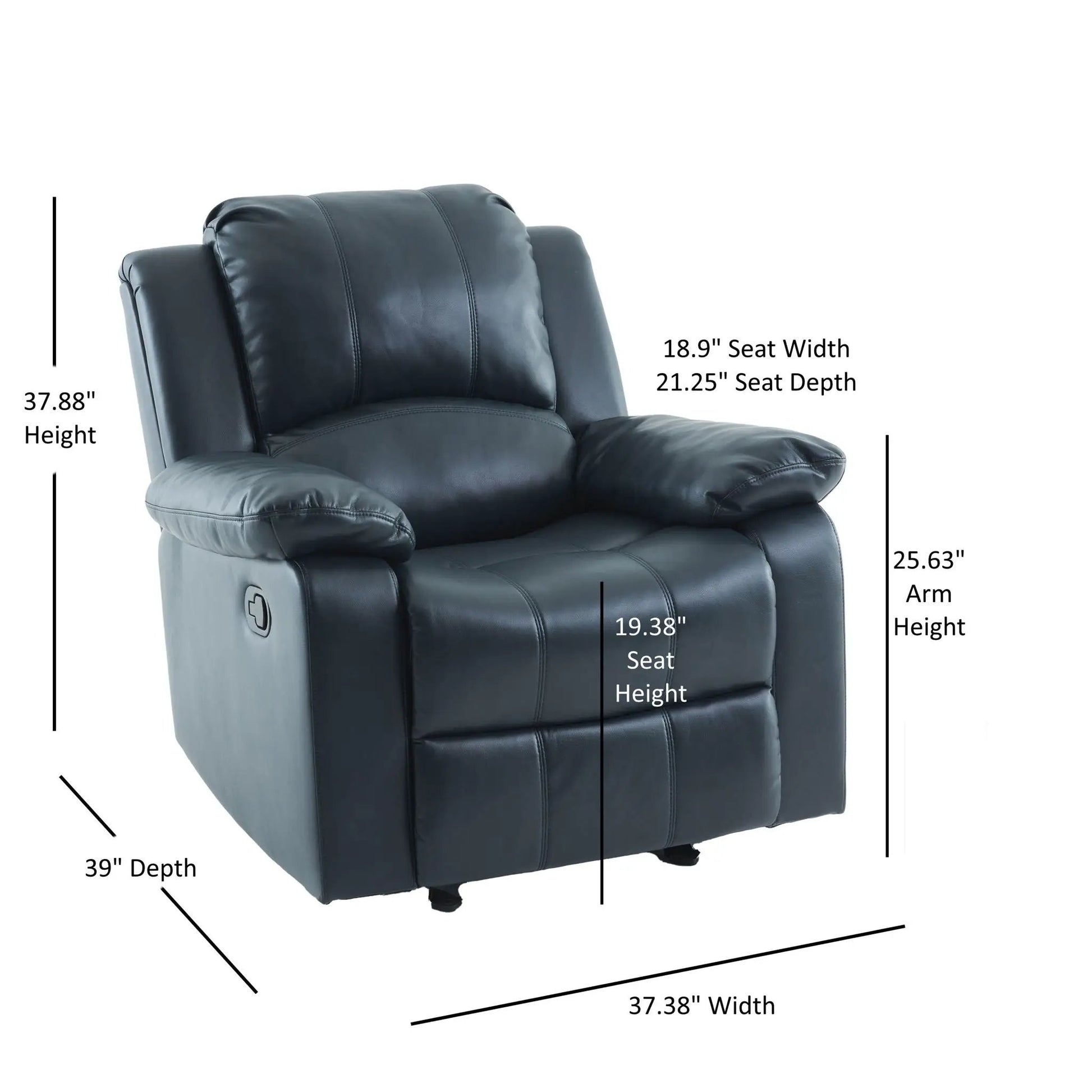 Charlotte Gel Glider Recliner blue upholstered glider chair by Unique Piece Furniture on Tampa Home & Garden Store