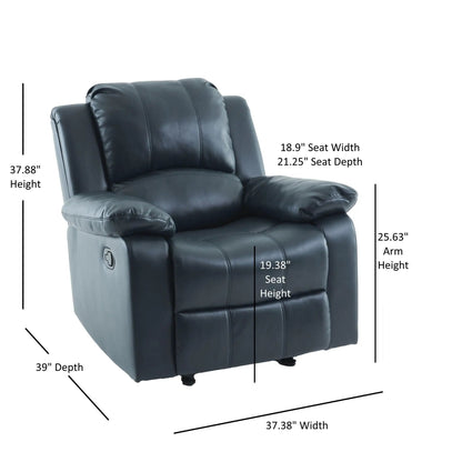 Charlotte Gel Glider Recliner blue upholstered glider chair by Unique Piece Furniture on Tampa Home & Garden Store