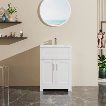 Sink Bathroom Vanity and Laundry Cabinet White