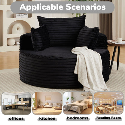 Modern single sofa with a backrest pillow