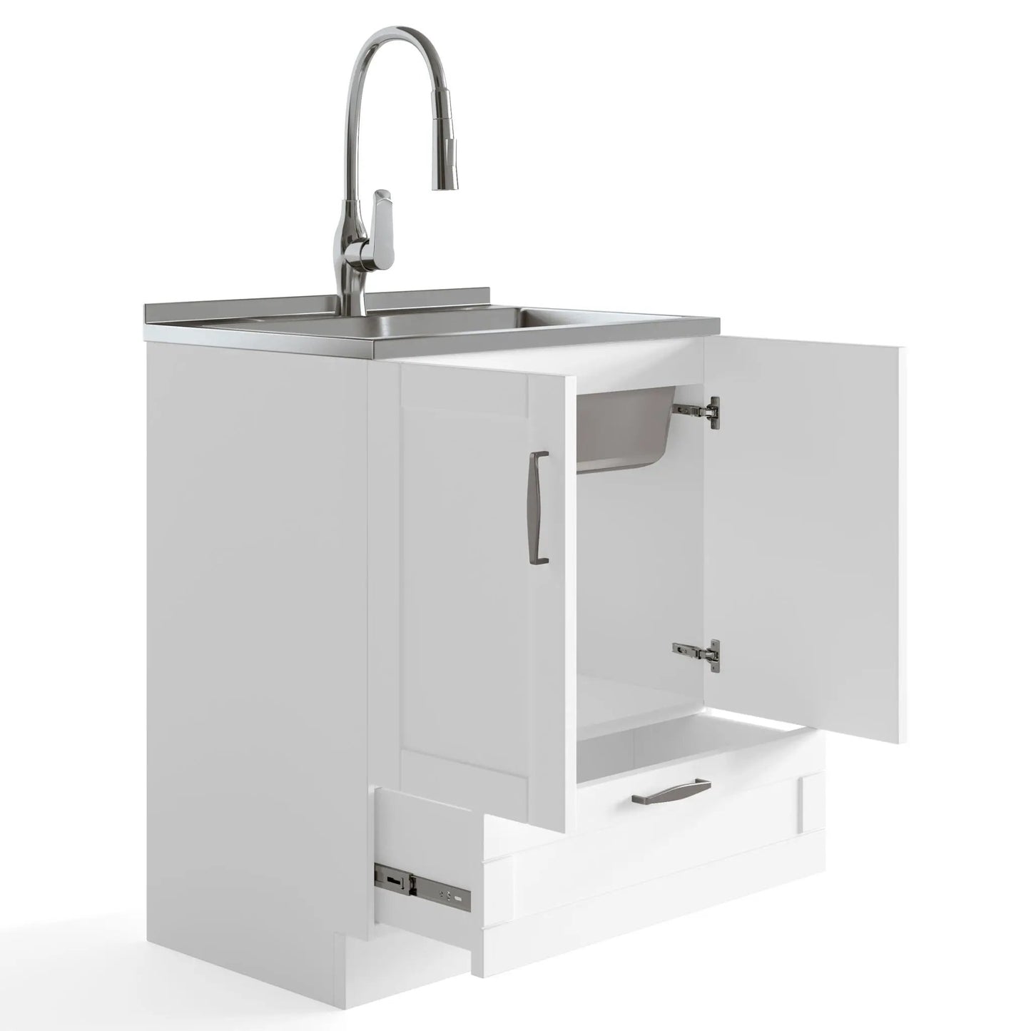 Reed Deluxe Laundry Cabinet with Pull-Out Faucet