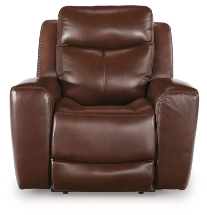 Bexhurst Power Recliner Adjustable Headrest brown leather recliner by Unique Piece Furniture on Tampa Home & Garden Store