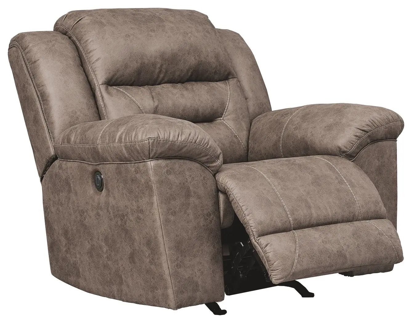 Stoneland power recliner rocker chair brown faux leather by Unique Piece Furniture on Tampa Home & Garden Store