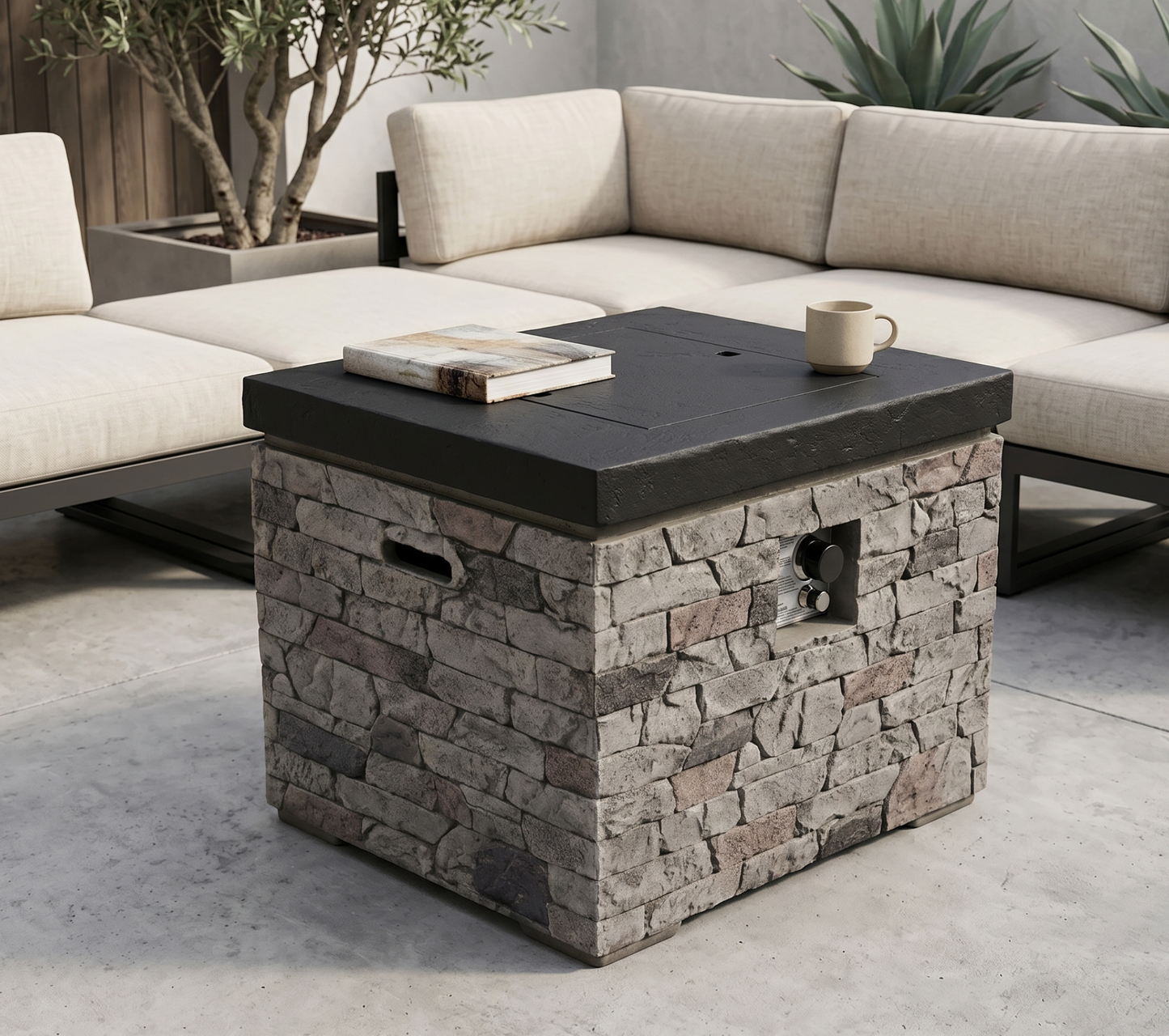32 Inch Outdoor Propane Fire Pit Table for Patio