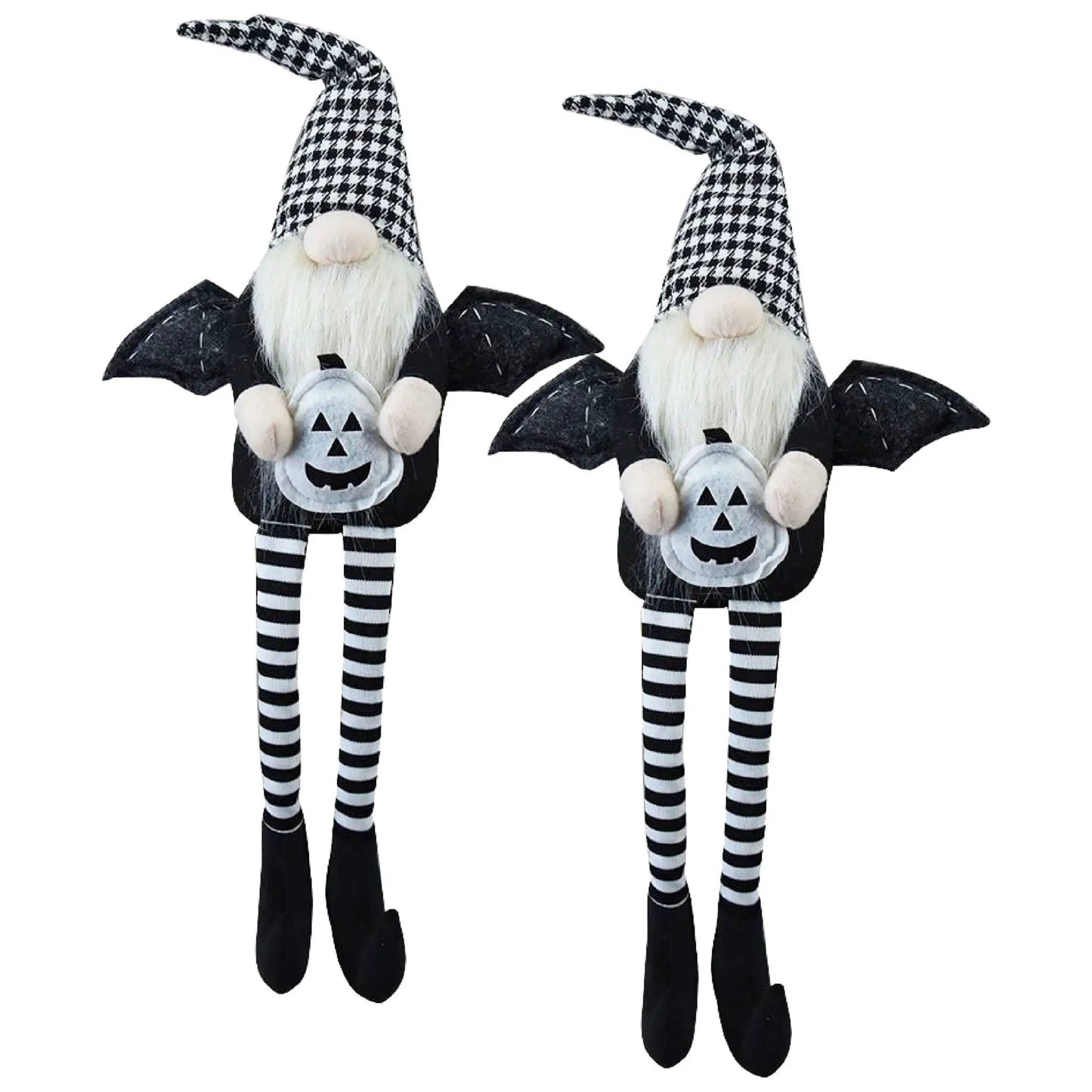 Gnome With Wings and Plaid Hat for Halloween