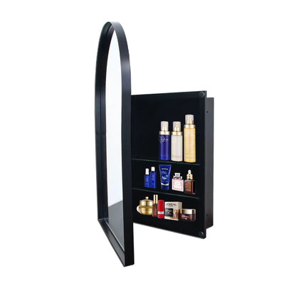 Arched Recessed Medicine Cabinet with Mirror