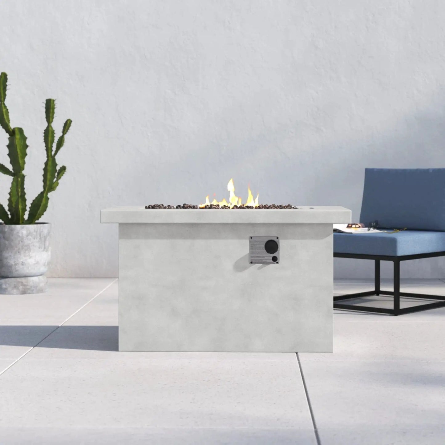 Propane Gas Outdoor Fire Pit Table Durable