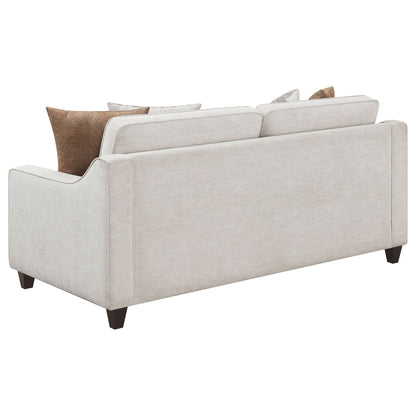 Mahaffey Upholstered Sofa and Beige Chenille