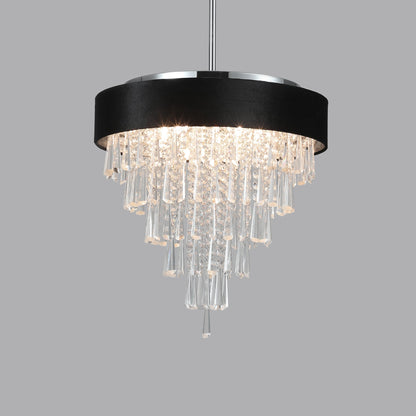 18-inch Modern Crystal Chandelier with Black Velvet Shade HouseOfZazla crystal prisms on Tampa Home & Garden Store