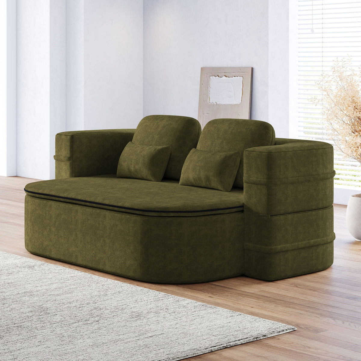 Foldable Sofa Bed with a Multi Functional Blanket