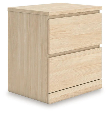 Onita Two Drawer Night Stand in light oak finish with wood grain by Unique Piece Furniture on Tampa Home & Garden Store