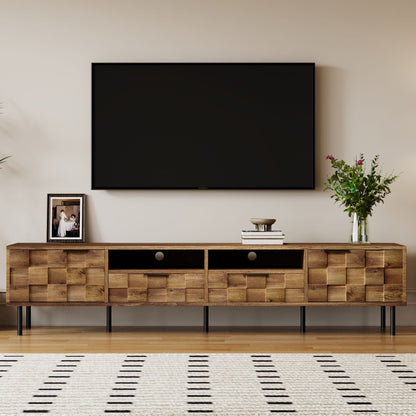 Mid Century Modern TV Stand and Two Drawers