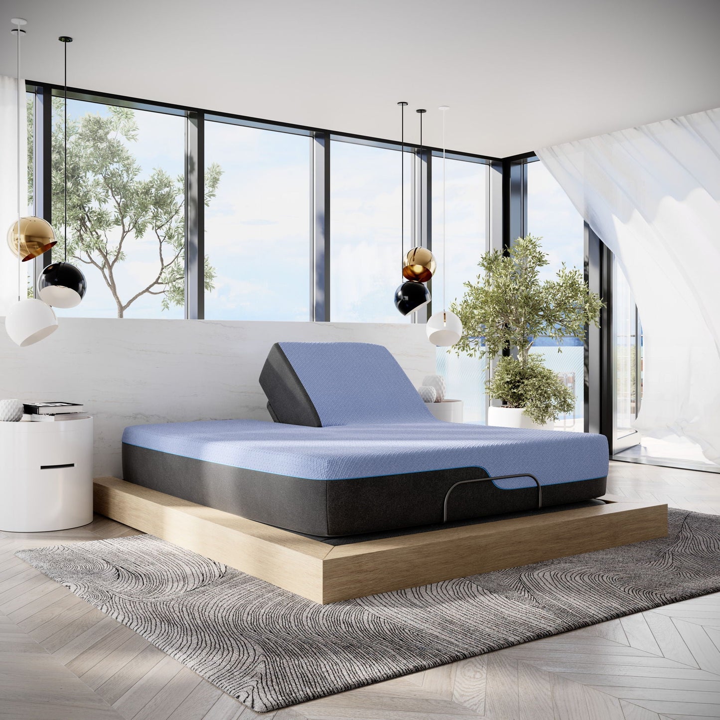 12in Refresh Flex Head Hybrid Mattress with cooling latex foam & coil blue by HouseOfZazla on Tampa Home & Garden Store