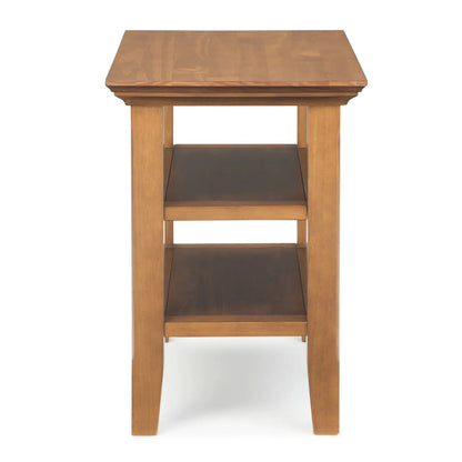 Acadian Narrow Side Table Handcrafted Solid Wood