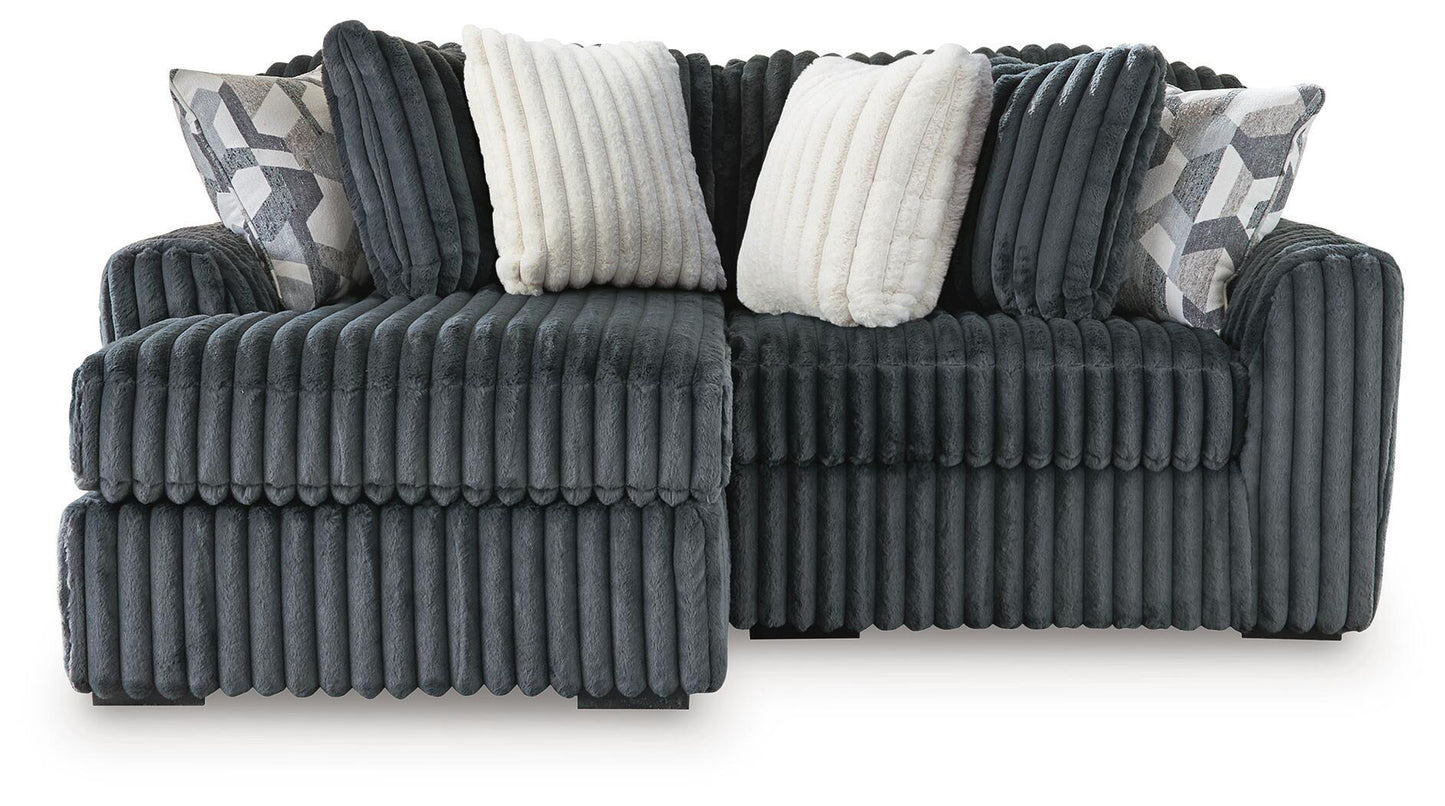Midnight Madness Sectional and Jumbo Corduroy