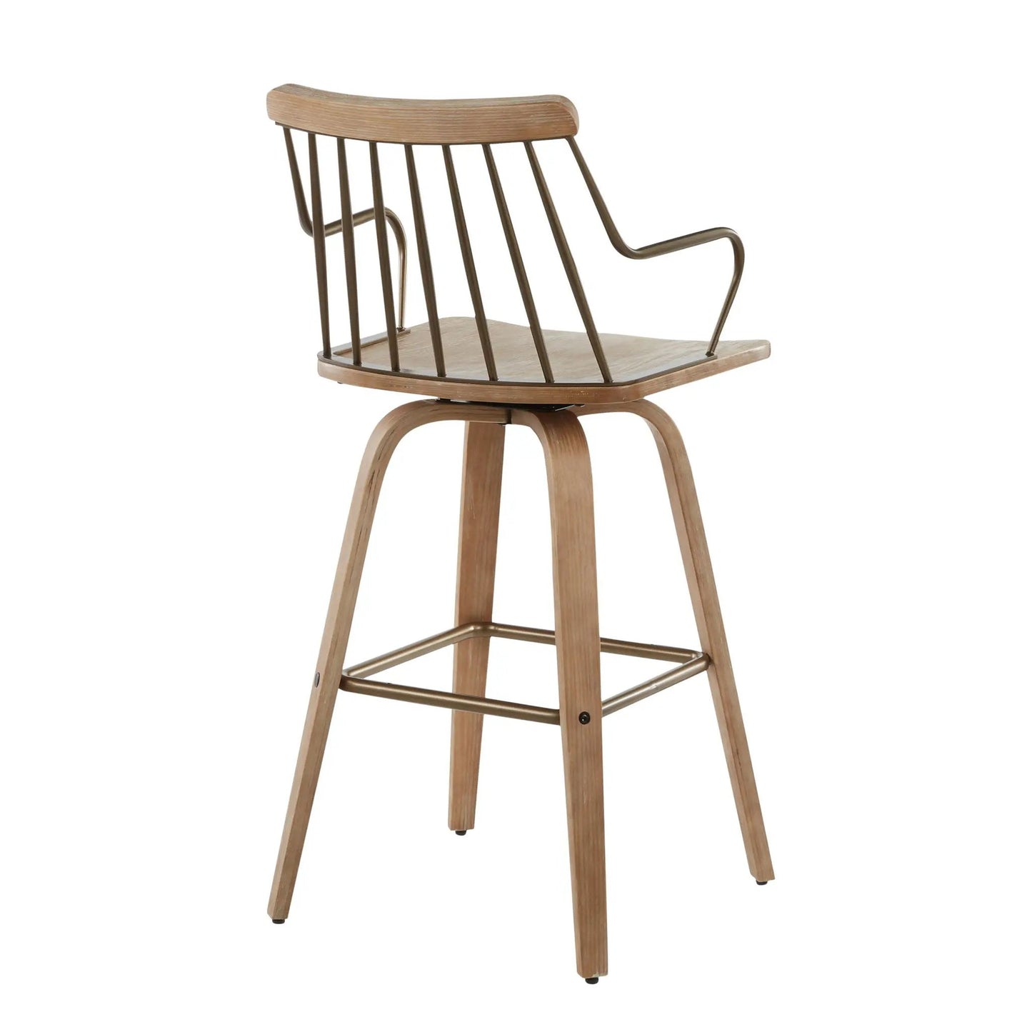 Preston Farmhouse Counter Stool White Washed