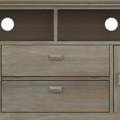 Artisan Tv Media Stand Glass Doors and Drawers