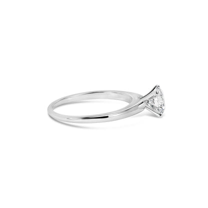 Ring 14K white gold round lab-grown diamond, 1.0 cttw, four-prong solitaire, size 7, Bids.com on Tampa Home & Garden Store