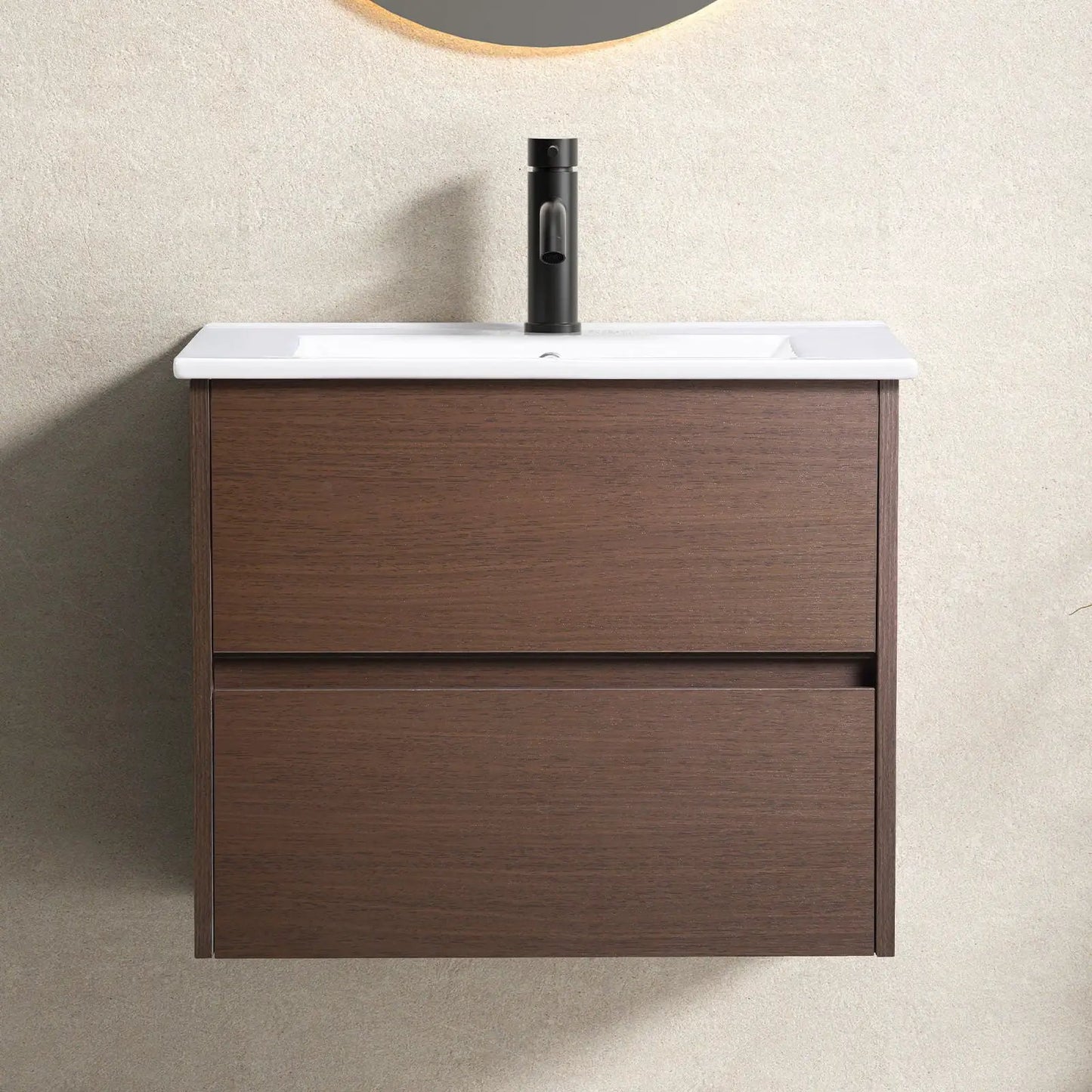 Wall Mounted Vanity With Soft Close Drawer
