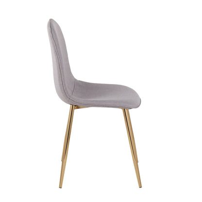 Pebble Contemporary Chair Set grey upholstered seat with gold legs by HouseOfZazla for kids on Tampa Home & Garden Store
