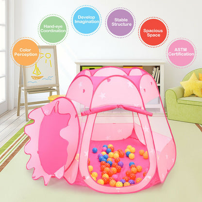 GemGear Pink Portable Kid Play House Tent with 100 Balls ball pit on Tampa Home & Garden Store