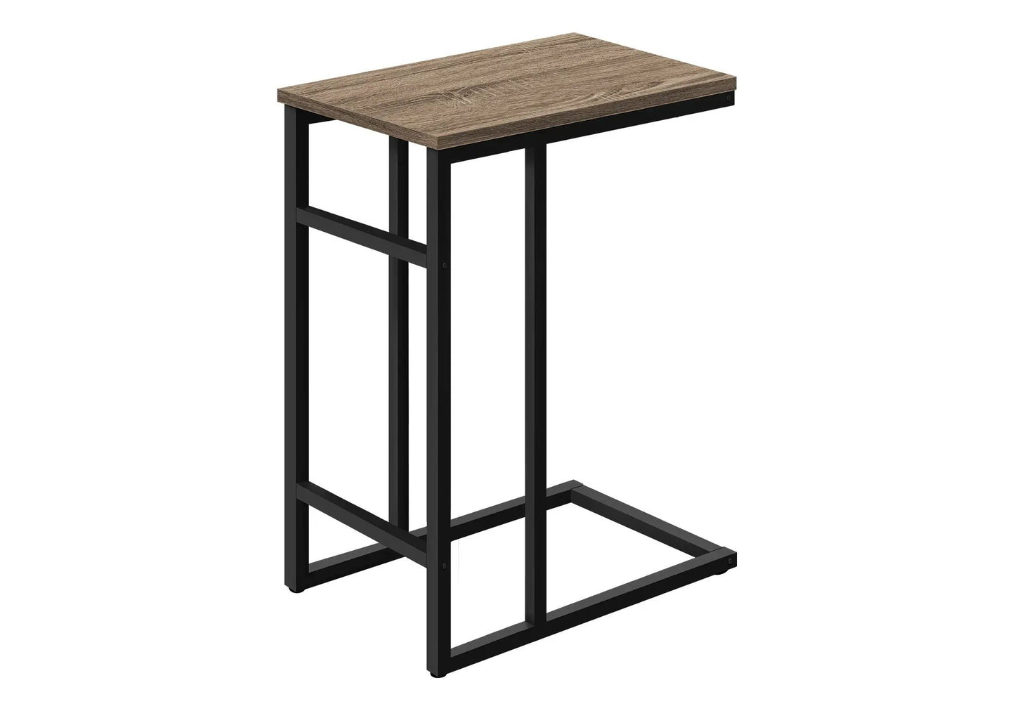 C Shaped Accent Table for Sofa and Bedside Use