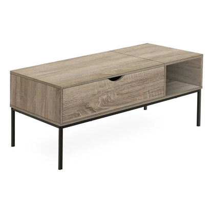 Rectangular lift-top coffee table in light oak with drawer and shelf by Unique Piece Furniture on Tampa Home & Garden Store