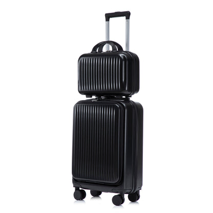 ABS spinner luggage set black hard-shell; 14 & 20 in with cosmetic case, three-piece on Tampa Home & Garden Store