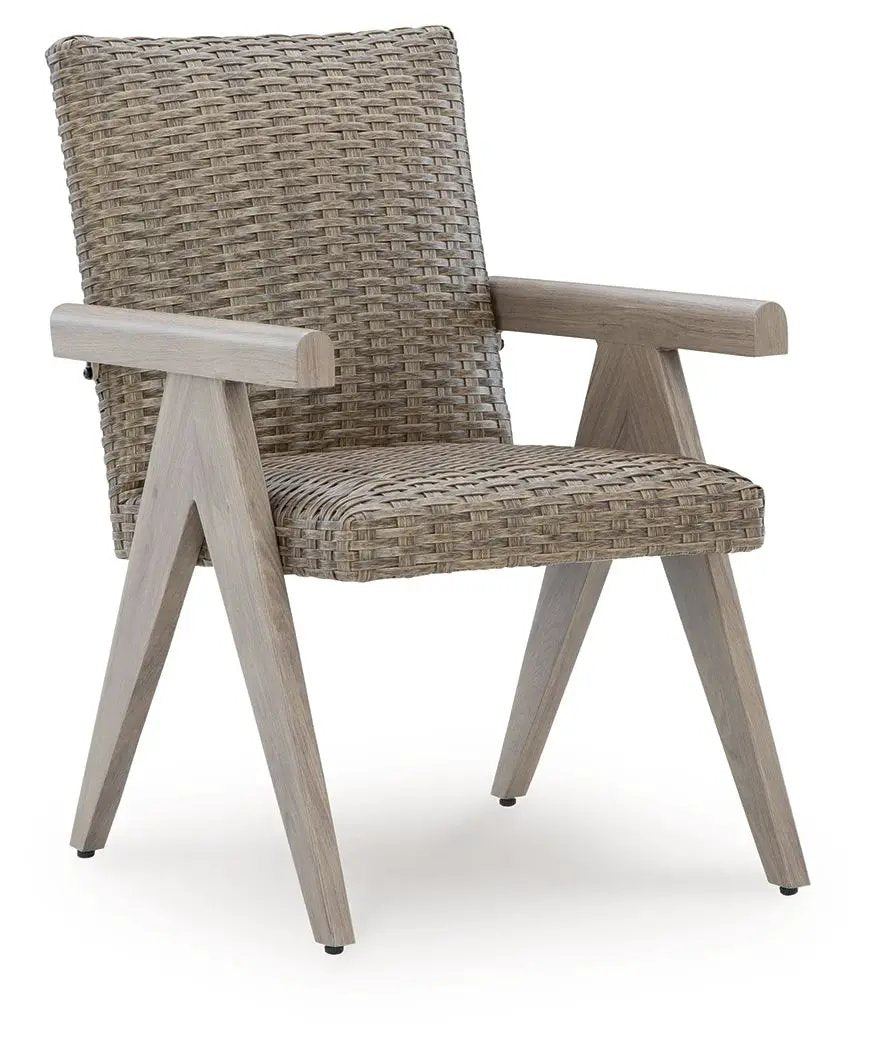Cliff Trails Outdoor Arm Chair Set of 2 Beige
