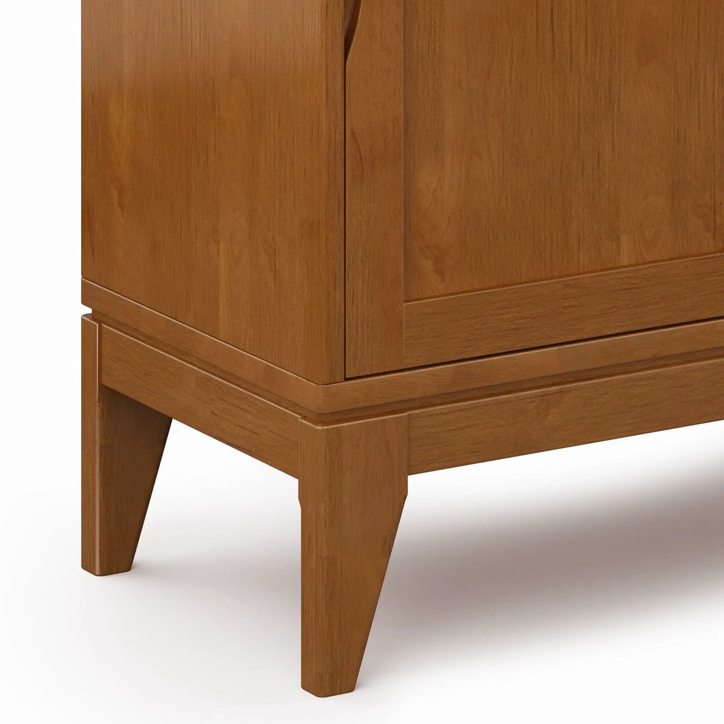 Harper Solid Rubberwood Storage Cabinet Modern