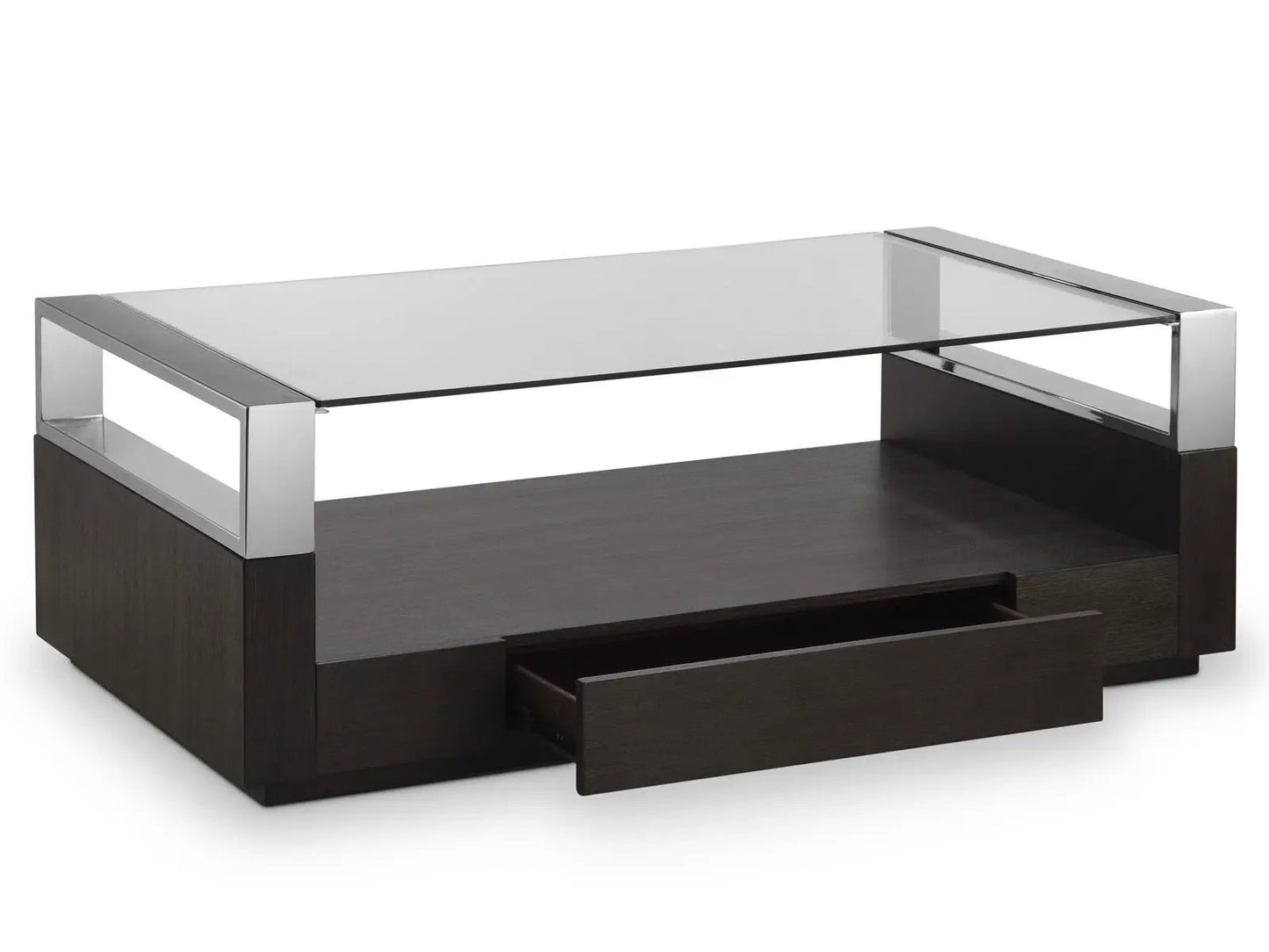Revere End Table with glass top and chrome frame by Unique Piece Furniture on Tampa Home & Garden Store