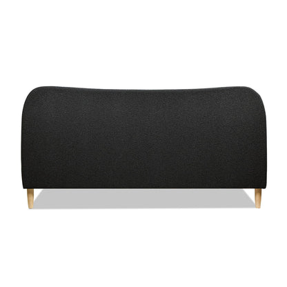 Curved Headboard and Upholstered Platform Bed