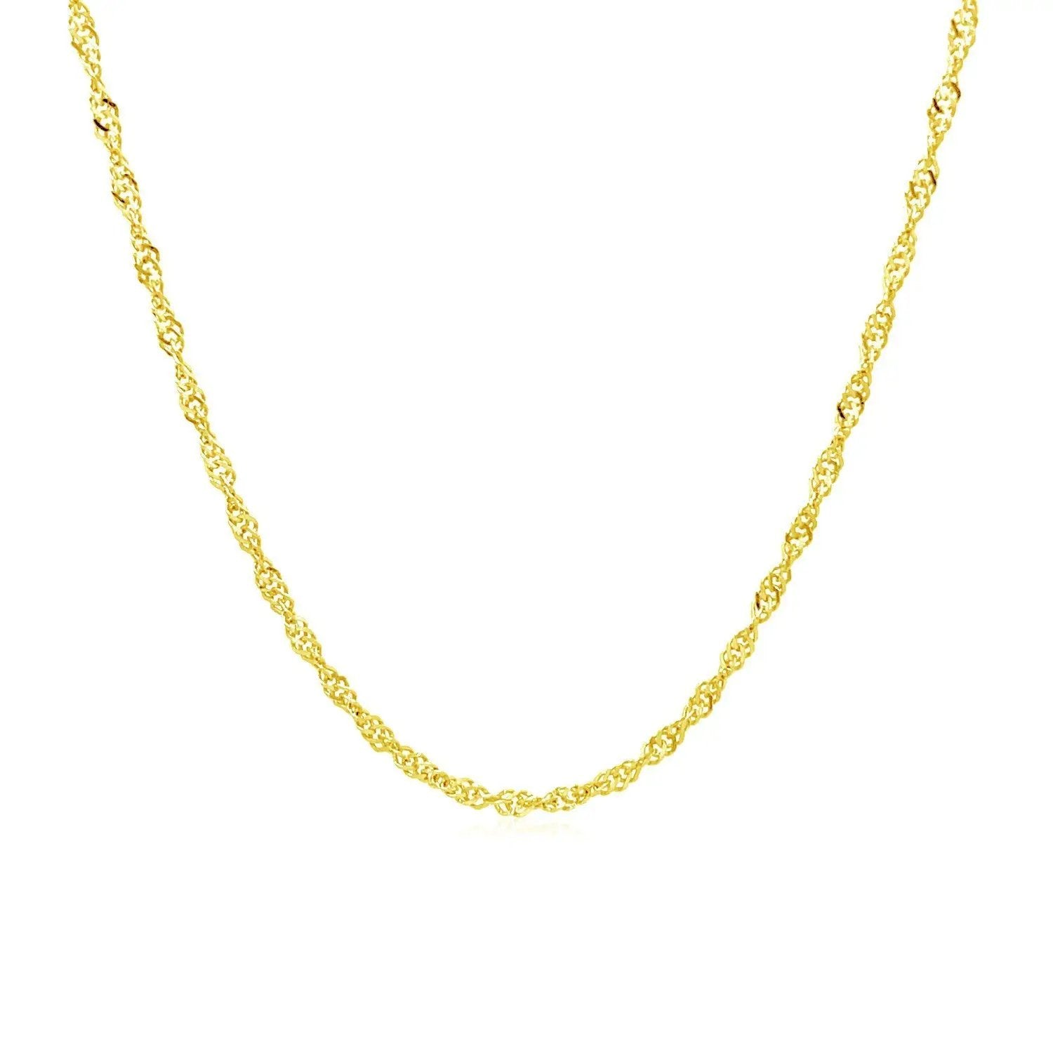10k yellow gold Singapore chain necklace 1.5mm Bids.com on Tampa Home & Garden Store