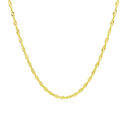 10k yellow gold Singapore chain necklace 1.5mm Bids.com on Tampa Home & Garden Store