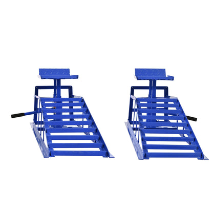 Blue Suxidi 5-Ton hydraulic automotive lift ramps, steel diamond-plate platforms by HouseOfZazla on Tampa Home & Garden Store