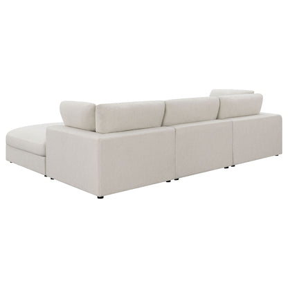Rhette Upholstered Sectional 2-Piece Living Room Set beige fabric HouseOfZazla on Tampa Home & Garden Store