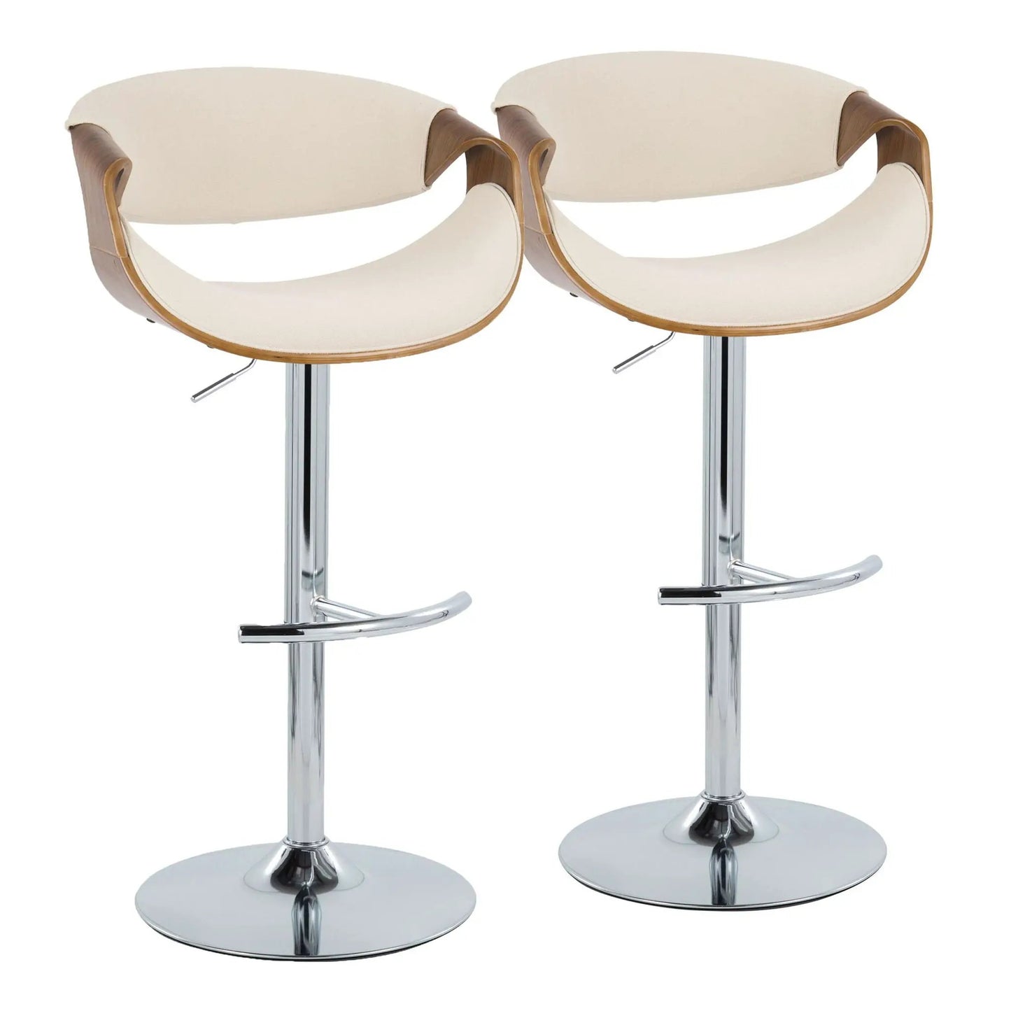 Curvo Mid Century Barstool with Swivel Seat